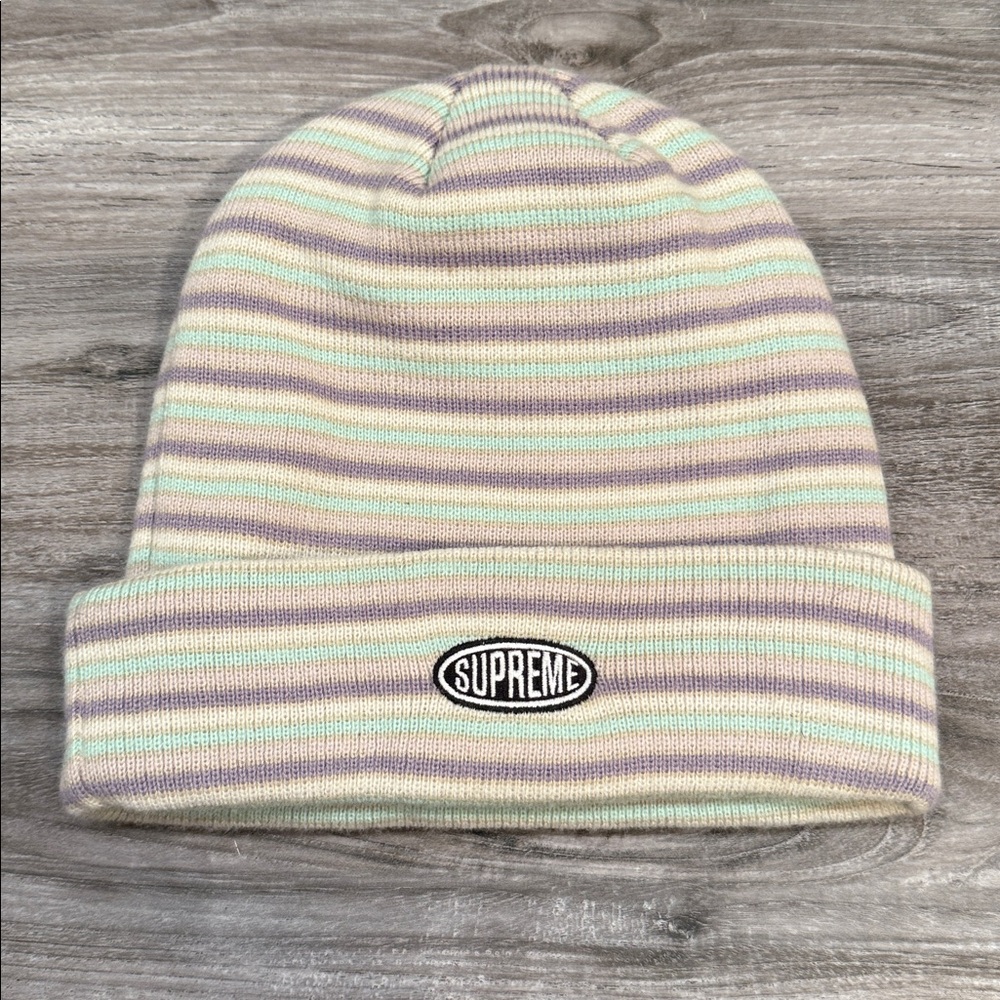 Supreme Pastel Striped Beanie